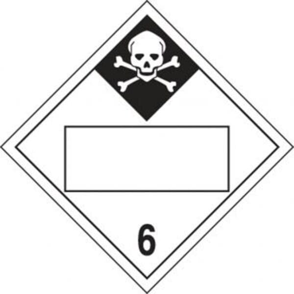 Accuform BLANK DOT PLACARD HAZARD CLASS 6 MPL462FV10 MPL462FV10 - main